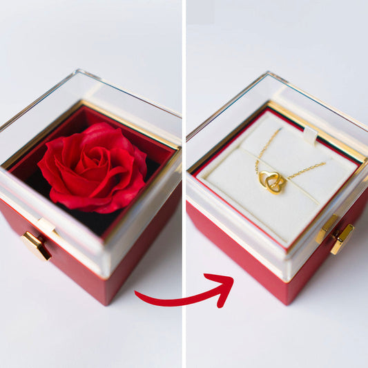 Súprava náhrdelník srdce + krabička Ružová - Elegantný darček lásky