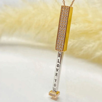 I Love You" bar necklace ❤️